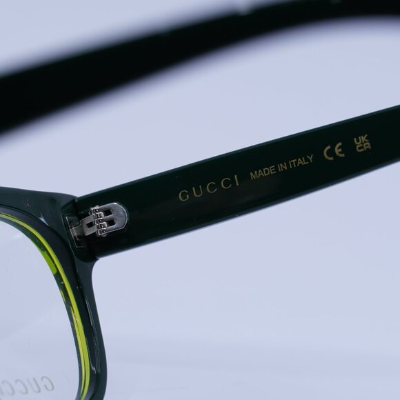 Gucci GG1796O 004 Eyeglasses Green 52mm Square Frame - Picture 7 of 10